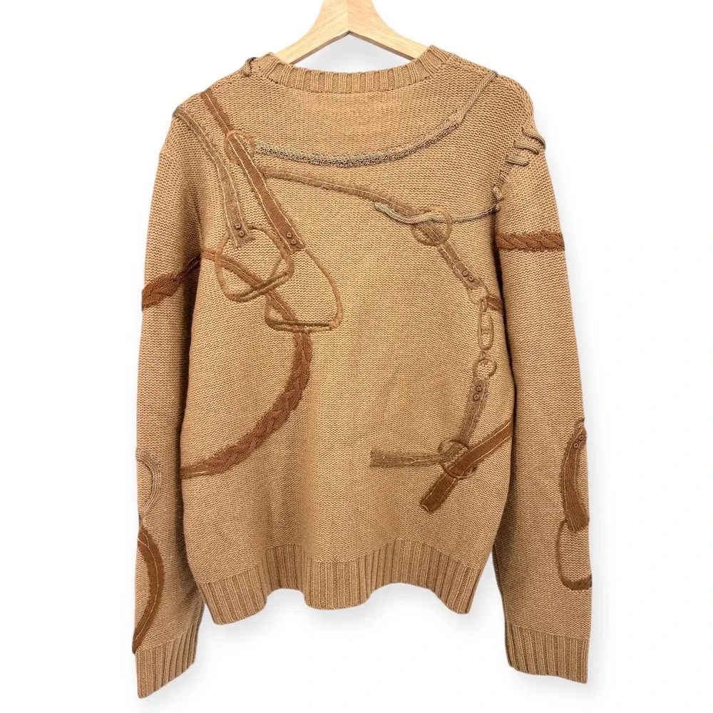 NWT‎ Ralph Lauren Collection Bridle Crewneck Wool Jumper Purple Label Size Large - Picture 14 of 15